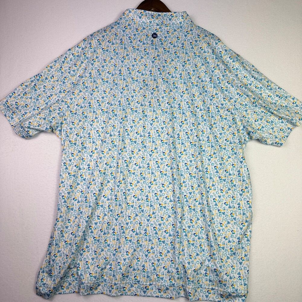 Inward Half Science Print Golf Polo 2XL NWT - Picture 5 of 10